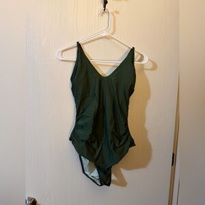 CUPSHE Women's One Piece Swimsuit Ruched Tummy Control Crisscross Back Size XL